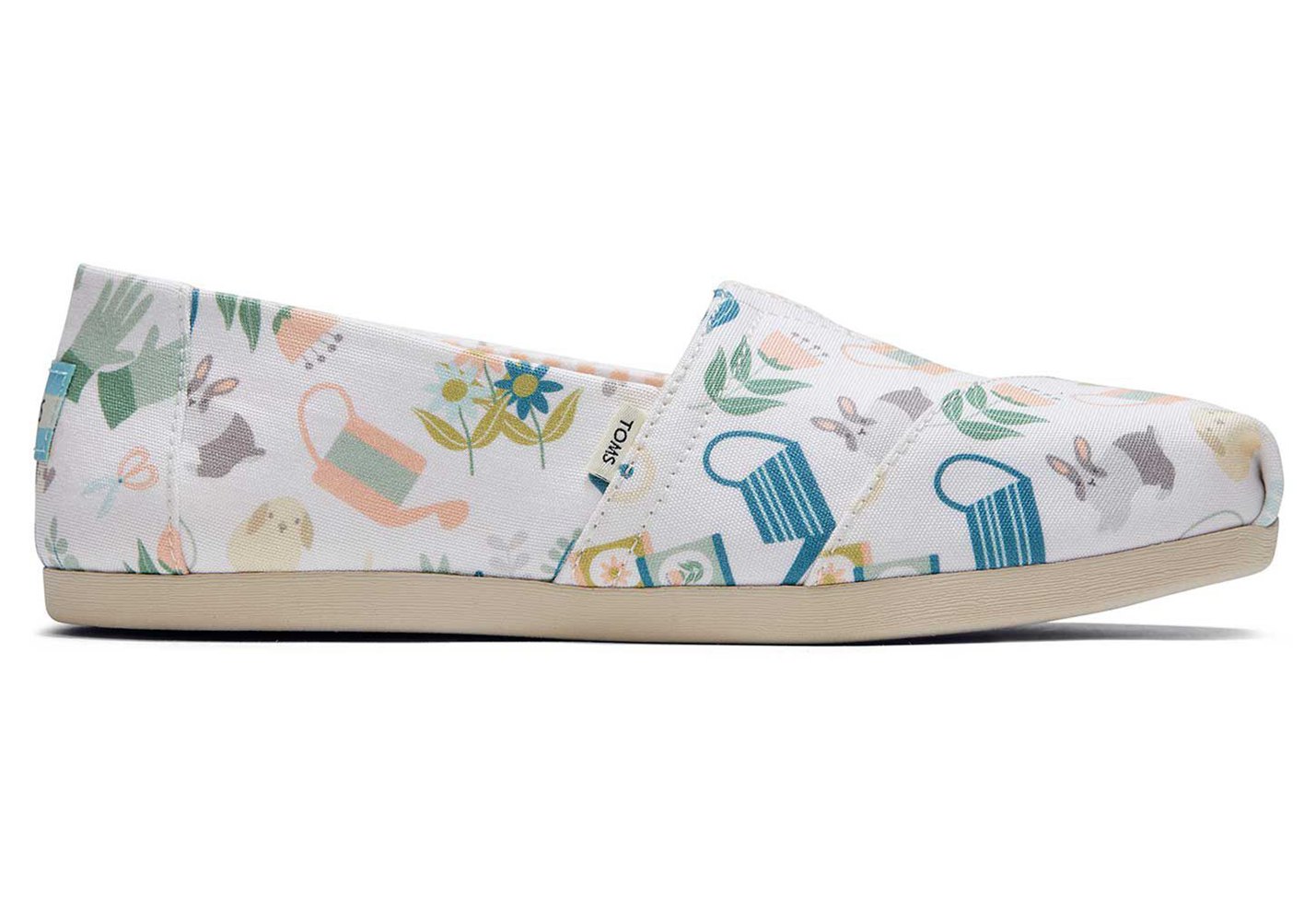 Toms Alpargata Garden Party Espadrille White - Womens - 47305-RWSU